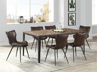 Brown 5 Piece Dining Set with Mitt Style Chair - Maxwell