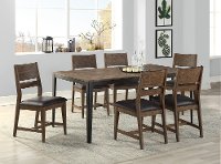 Rustic Brown 5 Piece Dining Set - Maxwell