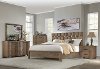 Clearance Contemporary Natural 4 Piece Queen Bedroom Set - Crosswinds