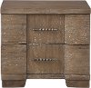 Contemporary Natural Acacia Nightstand - Crosswinds