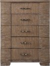 Contemporary Natural Acacia Chest of Drawers - Crosswinds