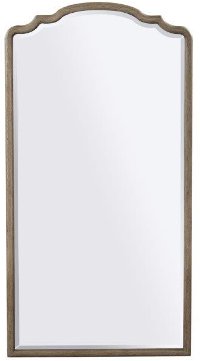 Weathered Oat Beige Floor Mirror - Provence