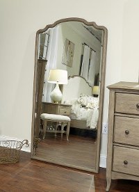 Weathered Oat Beige Floor Mirror - Provence-2