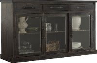 6415-945 Industrial Black Sliding Door Dining Room Sideboard - Villa