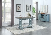 Farmhouse Blue Counter Height Dining Table - Bar Harbor Blue