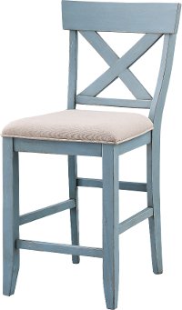 Farmhouse Blue Counter Height Stool - Bar Harbor Blue-2