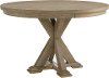 Gray Wash Round Dining Room Table - Chevron