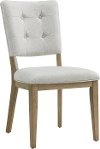 Gray Wash Upholstered Dining Room Chair - Chevron