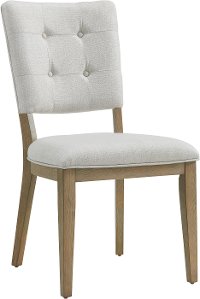 Gray Wash Upholstered Dining Room Chair - Chevron