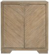 Clearance Contemporary Gray Wash Bar Cabinet - Chevron