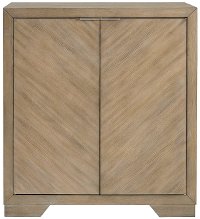Contemporary Gray Wash Bar Cabinet - Chevron