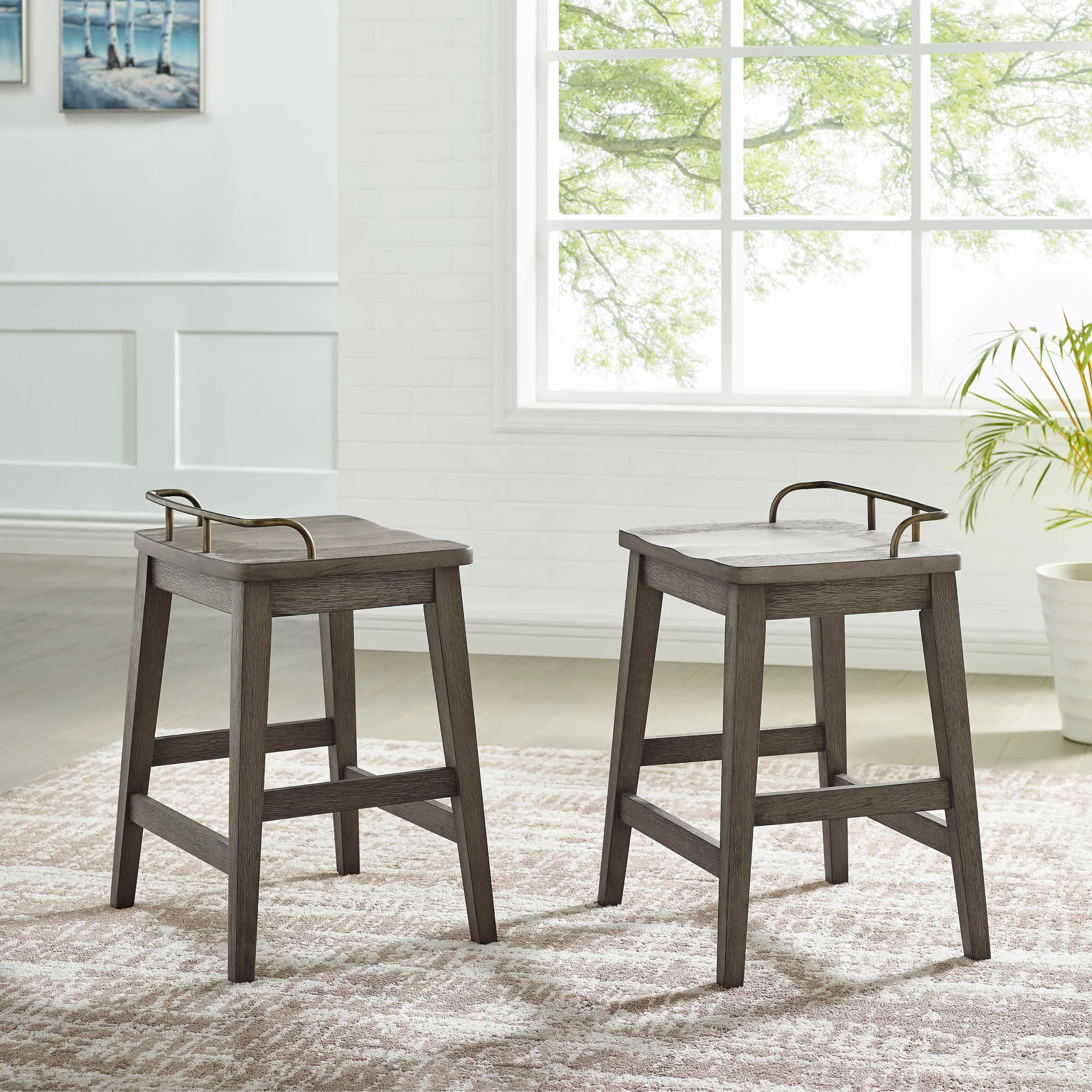 Ryan Weathered Gray Counter Height Stool-2