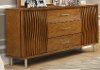 Clearance Modern Caramel Brown Dresser - Bamboo Wave
