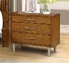 Clearance Modern Caramel Brown Nightstand - Bamboo Wave