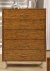Clearance Modern Caramel Brown Nightstand - Bamboo Wave