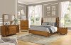 Clearance Caramel Brown 4 Piece Queen Bedroom Set - Bamboo Wave