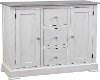 Farmhouse Whitewash and Gray Dining Server - Newark