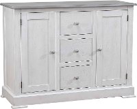Farmhouse Whitewash and Gray Dining Server - Newark