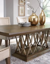 Classic Contemporary Brown Dining Room Table - Park Avenue-2