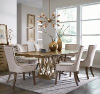 Classic Contemporary Brown 5 Piece Dining Set - Park Avenue