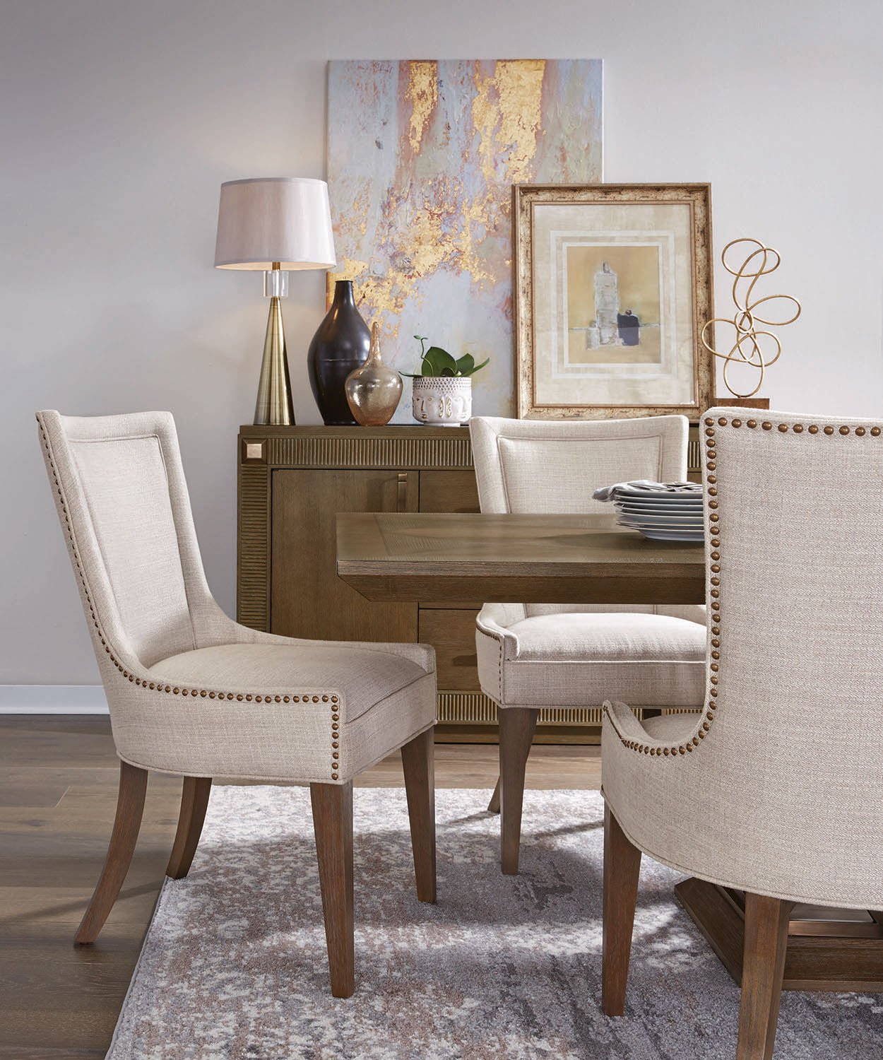 Classic Contemporary Brown 5 Piece Dining Set - Park Avenue-2