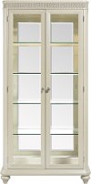 Clearance Traditional Pearl Beige Curio Cabinet - Starlight