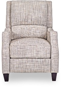 142-10 Mercado Blue, and Cream High Leg Push Back Recliner - Timothy
