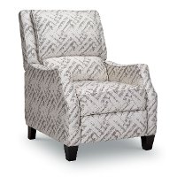 142-10 Bridgeport Gray and Cream High Leg Push Back Recliner - Timothy-2