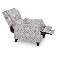 142-10 Bridgeport Gray and Cream High Leg Push Back Recliner - Timothy-4