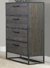 Clearance Industrial Modern Gray Chest of Drawers - Phuket