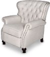 2568-10BRULIN Traditional Linen Wingback Push Back Recliner - Cambridge