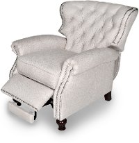 2568-10BRULIN Traditional Linen Wingback Push Back Recliner - Cambridge-2