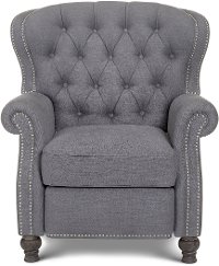 2568-10SAMGRY Traditional Gray Wingback Push Back Recliner - Cambridge