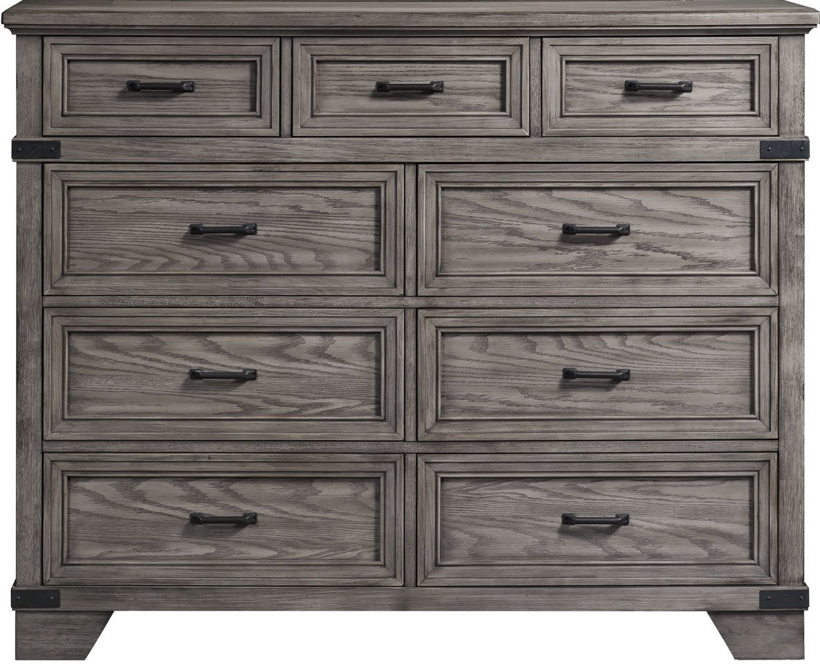 Classic Rustic Pewter Gray Dresser - Forge-1