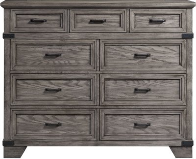 Classic Rustic Pewter Gray Dresser - Forge