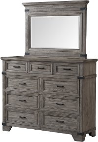 Classic Rustic Pewter Gray Dresser - Forge-2