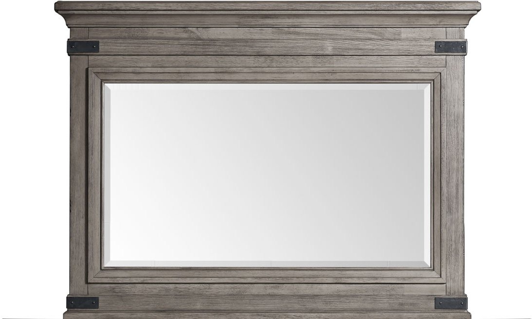 Classic Rustic Pewter Gray Mirror - Forge-1
