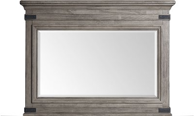 Classic Rustic Pewter Gray Mirror - Forge