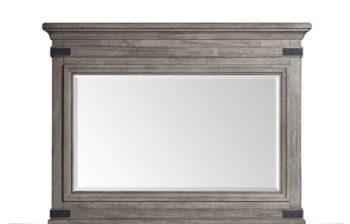 Classic Rustic Pewter Gray Mirror - Forge
