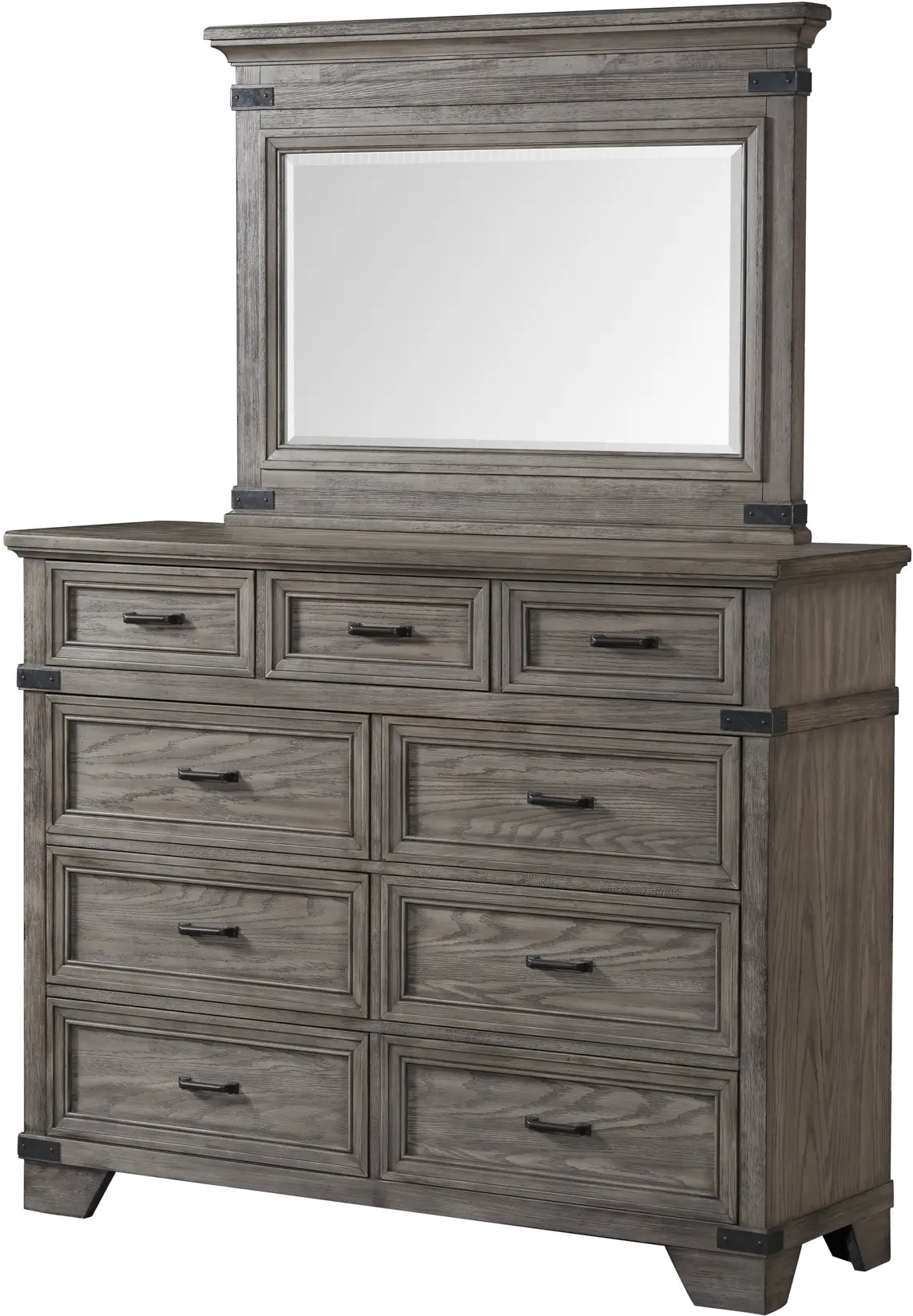 Forge Classic Rustic Pewter Gray Mirror-2