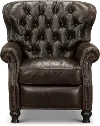 Clearance Cambridge Cocoa Brown Leather Wingback Push Back Recliner
