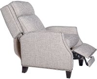 Smokey Blue, Gray and Cream High Leg Push Back Recliner - Lexington-5