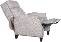 Smokey Blue, Gray and Cream High Leg Push Back Recliner - Lexington-6
