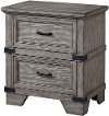 Classic Rustic Pewter Gray Nightstand - Forge