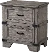 Forge Classic Rustic Pewter Gray Nightstand