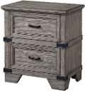 Forge Pewter Gray Nightstand