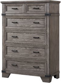 Classic Rustic Gray Chest of Drawers - Forge-2
