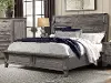 Forge Pewter Gray Queen Bed