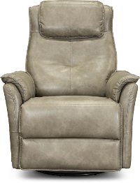 1188-22STSLV Modern Silver Gray Power Swivel Glider Recliner - Jeremy
