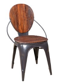 Sheesham and Iron Dining Room Chair - Bradley-3